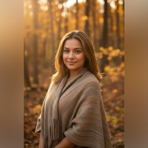 Pretty Persuasions fringed shawl one size colorful